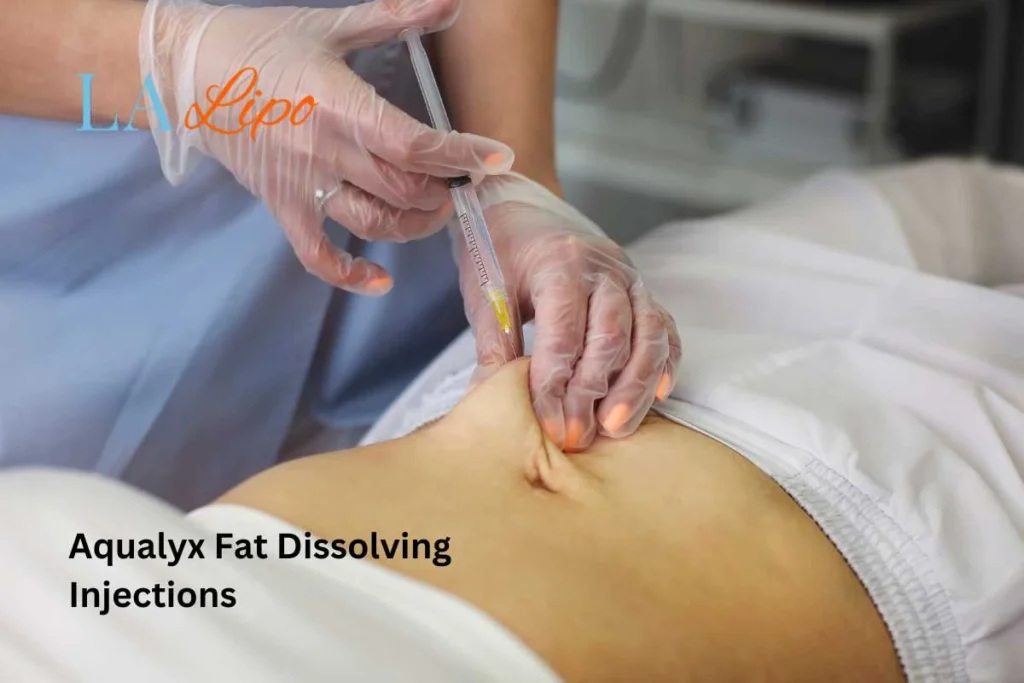 woman having fat dissolving injections Ledbury in the stomach