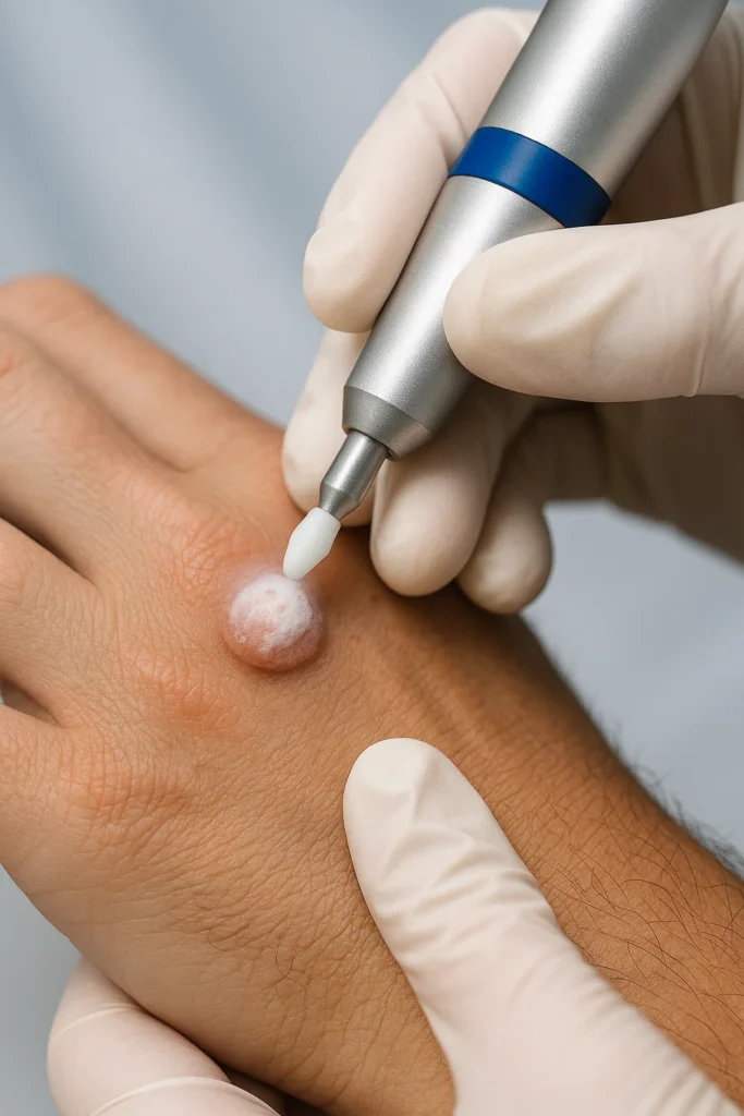 example of wart removal Ledbury using cryopen