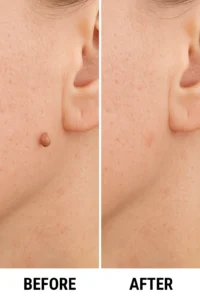 Skin tags removal Ledbury before and after
