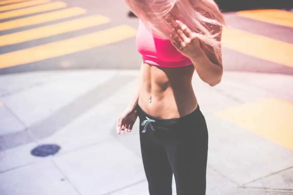 Woman with toned stomach after LA-EMS Body Sculpting Treatment Ledbury