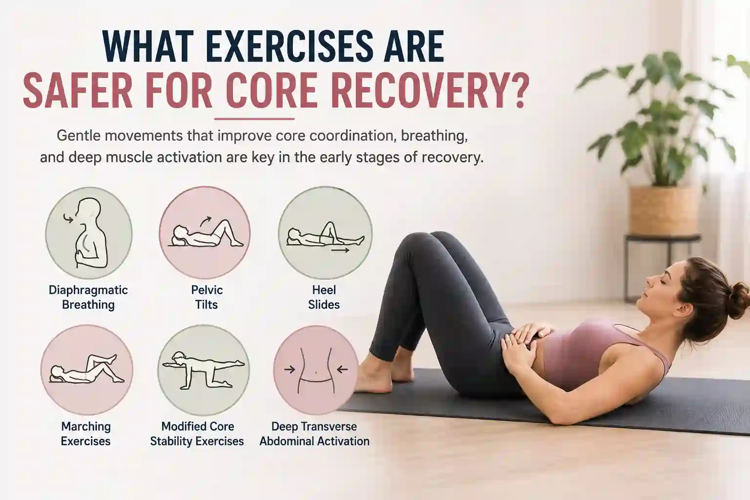 Which exercises may help diastasis recti Ledbury?